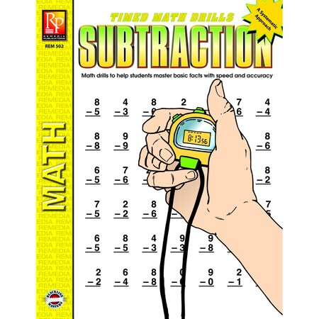 Remedia Publications Timed Math Drills - Subtraction Workbook REM 502